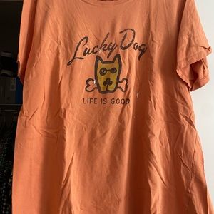 Life is Good T-shirt (with white paint)